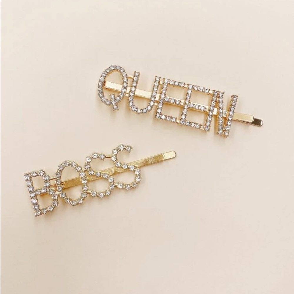 Boss Or Queen Rhinestone Hair Pin (1 Pc.) - Picture 2 of 6